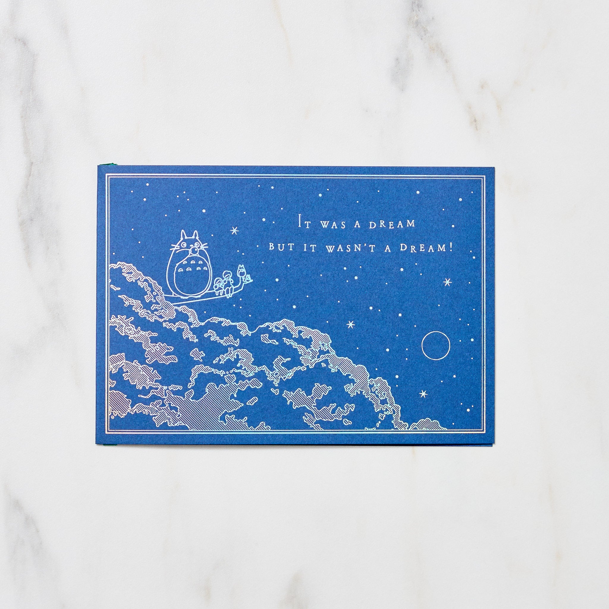 記憶の旅　英語版　foil 記憶の旅 英語版 foil Studio Ghibli Night Sky Foil Stamp Note Card