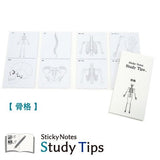 Study Tips Sticky Notes 8 Designs 20 Sheets / shikisaisai - bungu