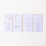 Study Tips Sticky Notes 8 Designs 20 Sheets / shikisaisai - bungu