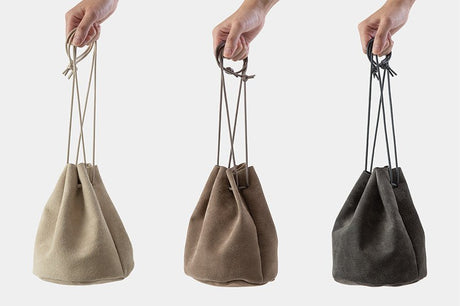 Suede Drawstring Bag / TOUCH & FLOW - bungu