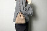 Suede Drawstring Bag / TOUCH & FLOW - bungu