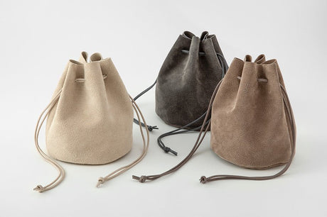 Suede Drawstring Bag / TOUCH & FLOW - bungu