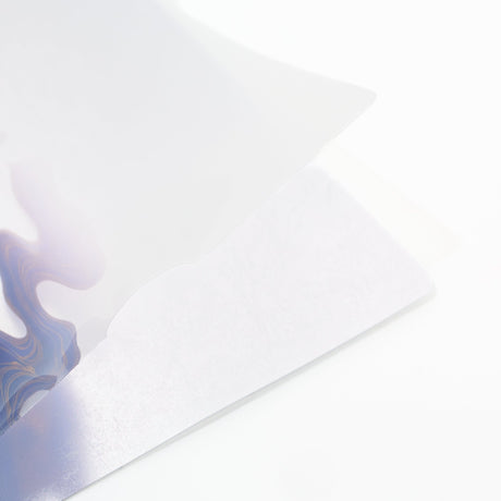 Summer and Autumn Grasses Folding Screen Silver Foil A4 Clear File / Benrido - bungu