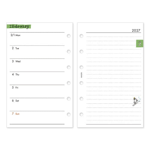 System Notebook Refill B7 2027 / MIDORI - bungu