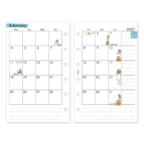 System Notebook Refill B7 2027 / MIDORI - bungu