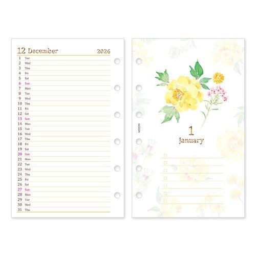 System Notebook Refill B7 2027 / MIDORI - bungu