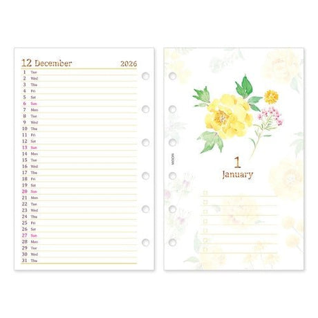 System Notebook Refill B7 2027 / MIDORI - bungu