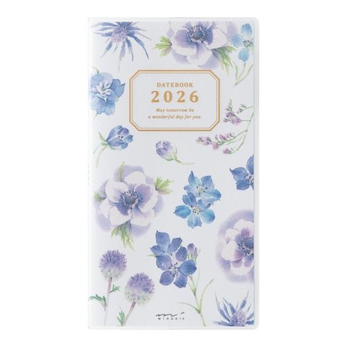 Takako Kuroiwa Country Time Floral Print Pocket Diary 2026 / Midori DESIGNPHIL - bungu