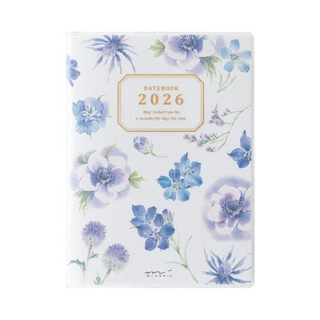 Takako Kuroiwa Country Time Floral Print Pocket Diary 2026 / Midori DESIGNPHIL - bungu