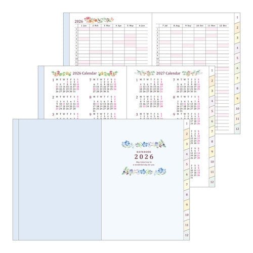 Takako Kuroiwa Country Time Floral Print Pocket Diary 2026 / Midori DESIGNPHIL - bungu