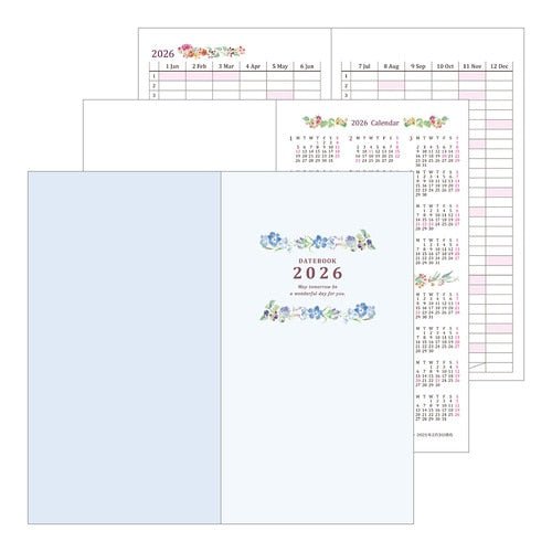 Takako Kuroiwa Country Time Floral Print Pocket Diary 2026 / Midori DESIGNPHIL - bungu
