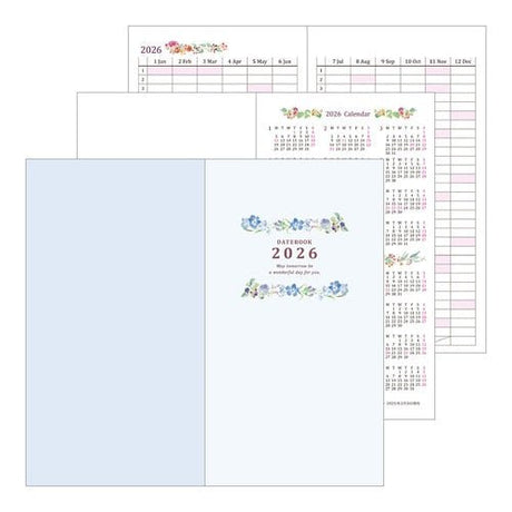 Takako Kuroiwa Country Time Floral Print Pocket Diary 2026 / Midori DESIGNPHIL - bungu