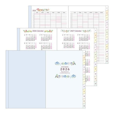 Takako Kuroiwa Country Time Floral Print Pocket Diary 2026 / Midori DESIGNPHIL - bungu