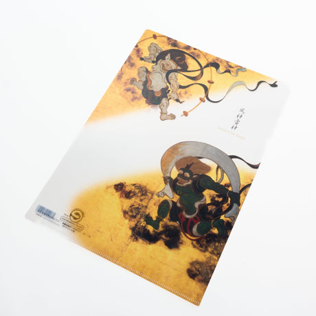 Tawaraya Sotatsu Wind God and Thunder God Folding Screen A4 Clear File / Benrido - bungu