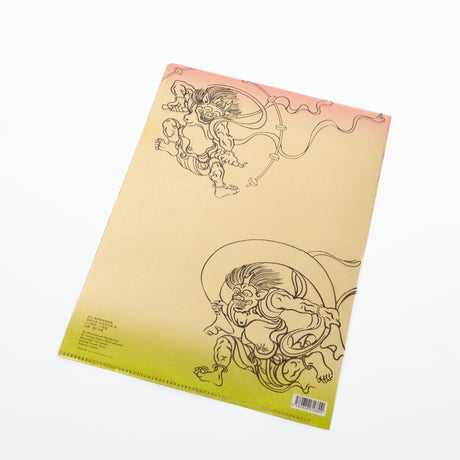 Tawaraya Sotatsu Wind God and Thunder God Folding Screen Gold Leaf A4 Clear File / Benrido - bungu