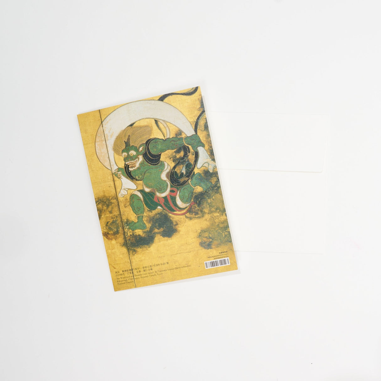 Tawaraya Sotatsu Wind God and Thunder God Folding Screen Greeting Card / Benrido - bungu