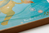 [Limited] Art Touch Kazuko Furuta A3 Art Poster with Teak Frame / TOUCH & FLOW