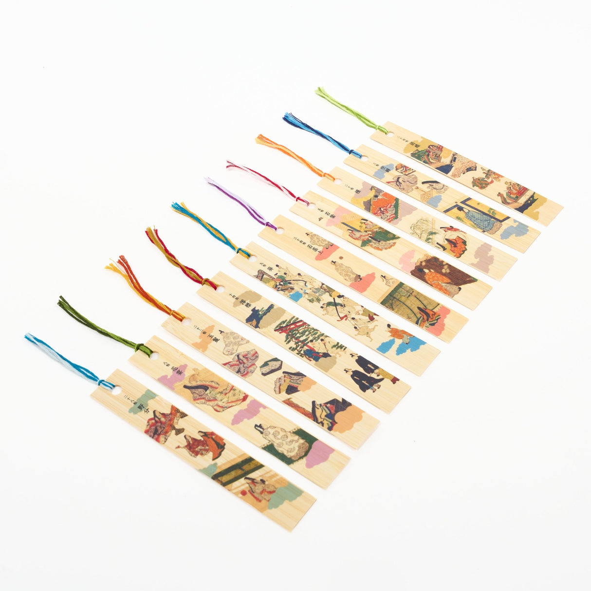 The Tale of Genji Picture Poem Cards Bamboo Bookmark / Benrido - bungu