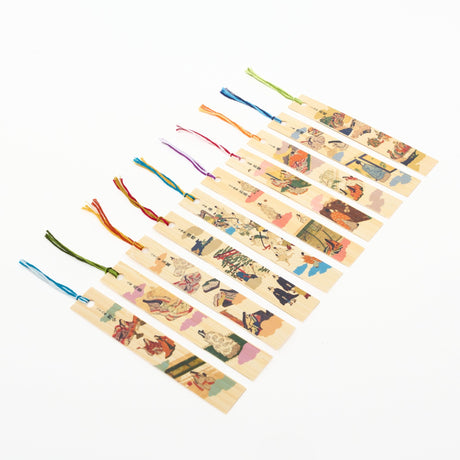 The Tale of Genji Picture Poem Cards Bamboo Bookmark / Benrido - bungu