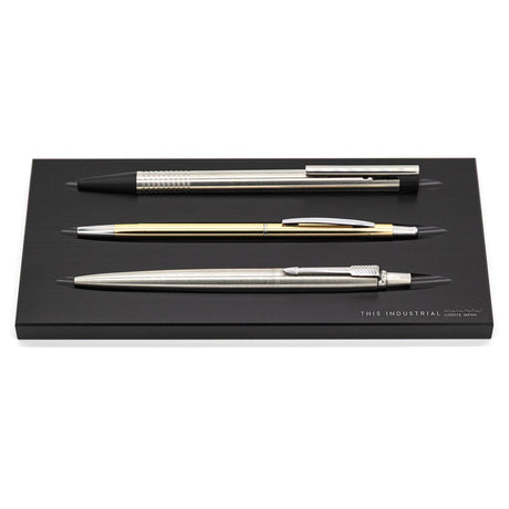 THIS INDUSTRIAL Attractive PenTray2 3 - Slot Aluminum Pen Tray / Luddite - bungu