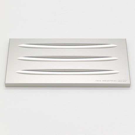 THIS INDUSTRIAL Attractive PenTray2 3 - Slot Aluminum Pen Tray / Luddite - bungu