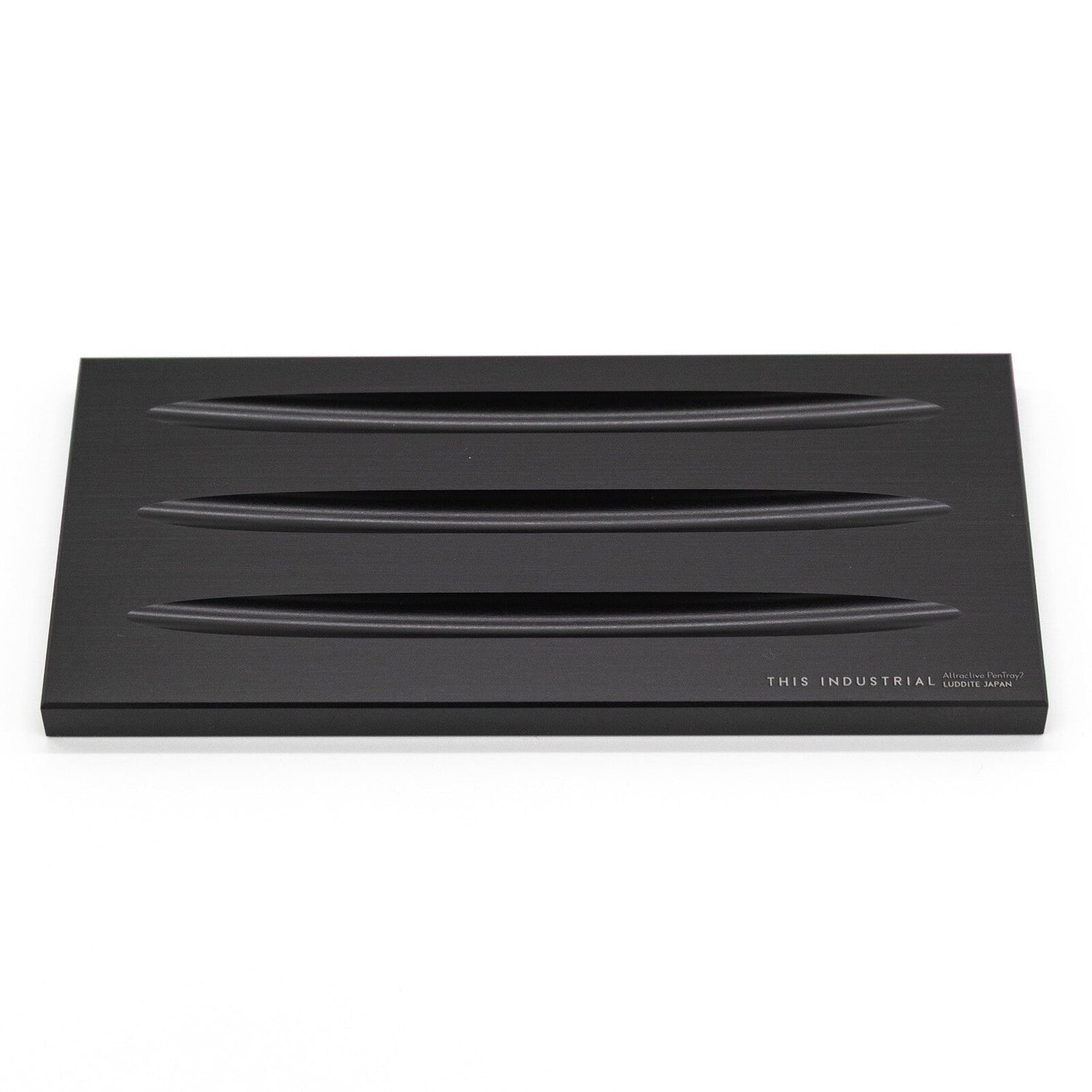 THIS INDUSTRIAL Attractive PenTray2 3 - Slot Aluminum Pen Tray / Luddite - bungu
