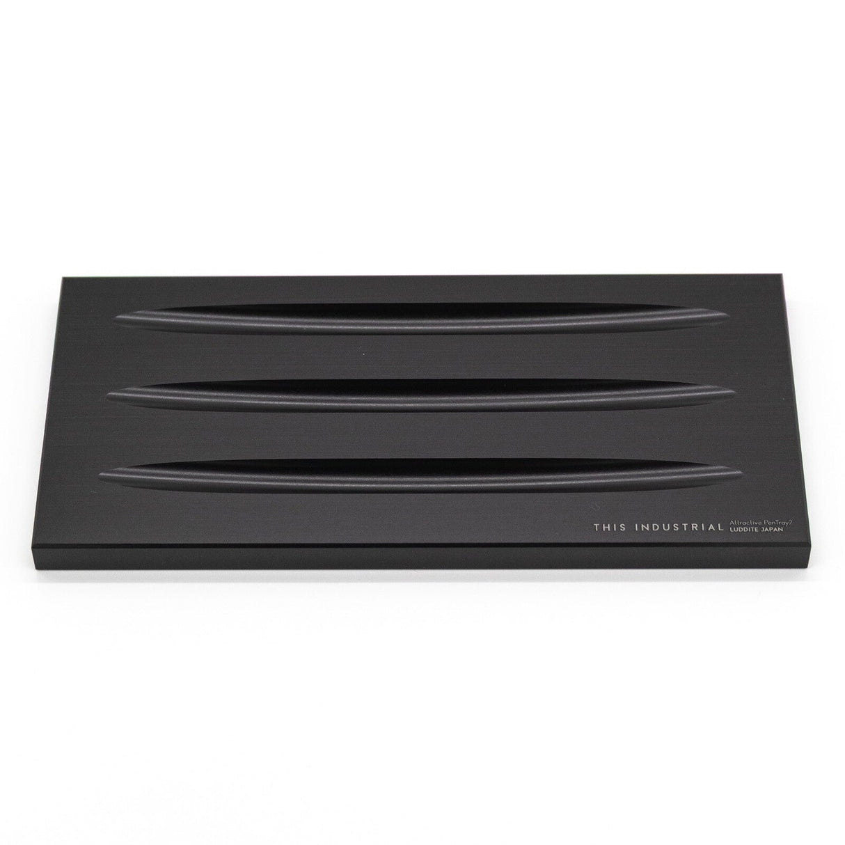 THIS INDUSTRIAL Attractive PenTray2 3 - Slot Aluminum Pen Tray / Luddite - bungu