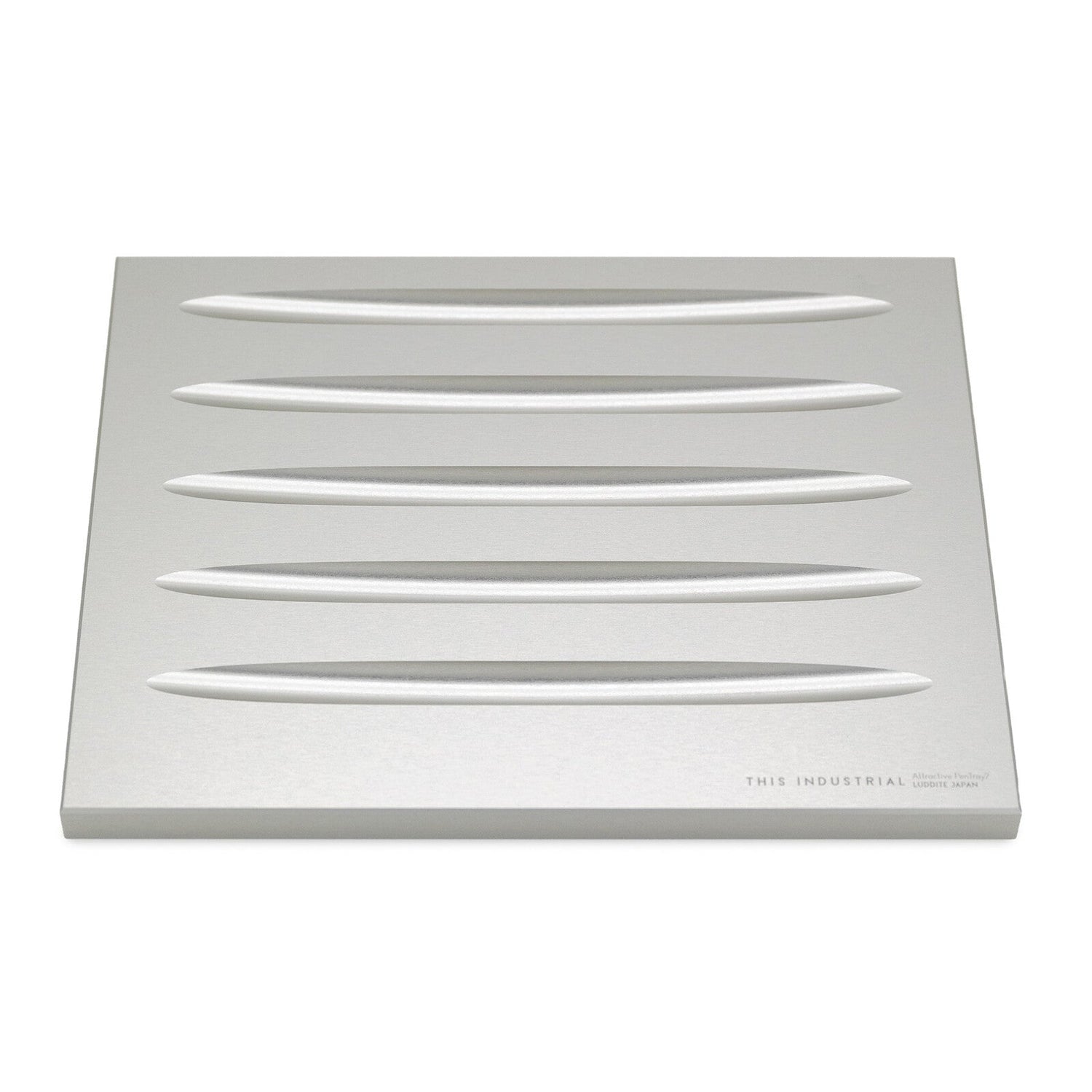 THIS INDUSTRIAL Attractive PenTray2 5 - Slot Aluminum Pen Tray / Luddite - bungu