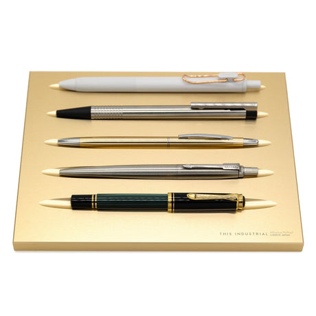 THIS INDUSTRIAL Attractive PenTray2 5 - Slot Aluminum Pen Tray / Luddite - bungu