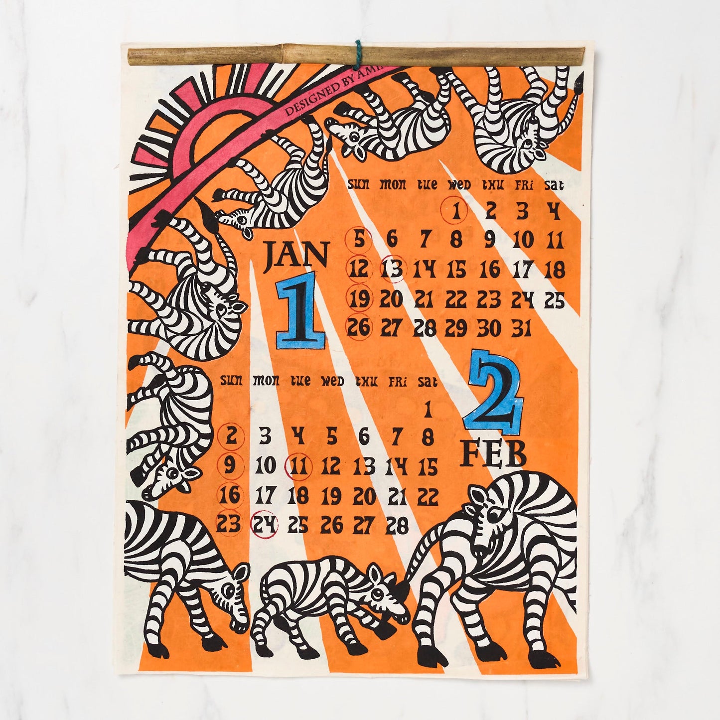 Tinga Tinga Calendar 2025 Designed by Amina / Amina Collection Co., Ltd. - bungu