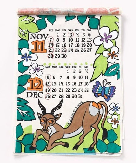 Tinga Tinga Wall Calendar 2027 / Amina Collection Co., Ltd. - bungu