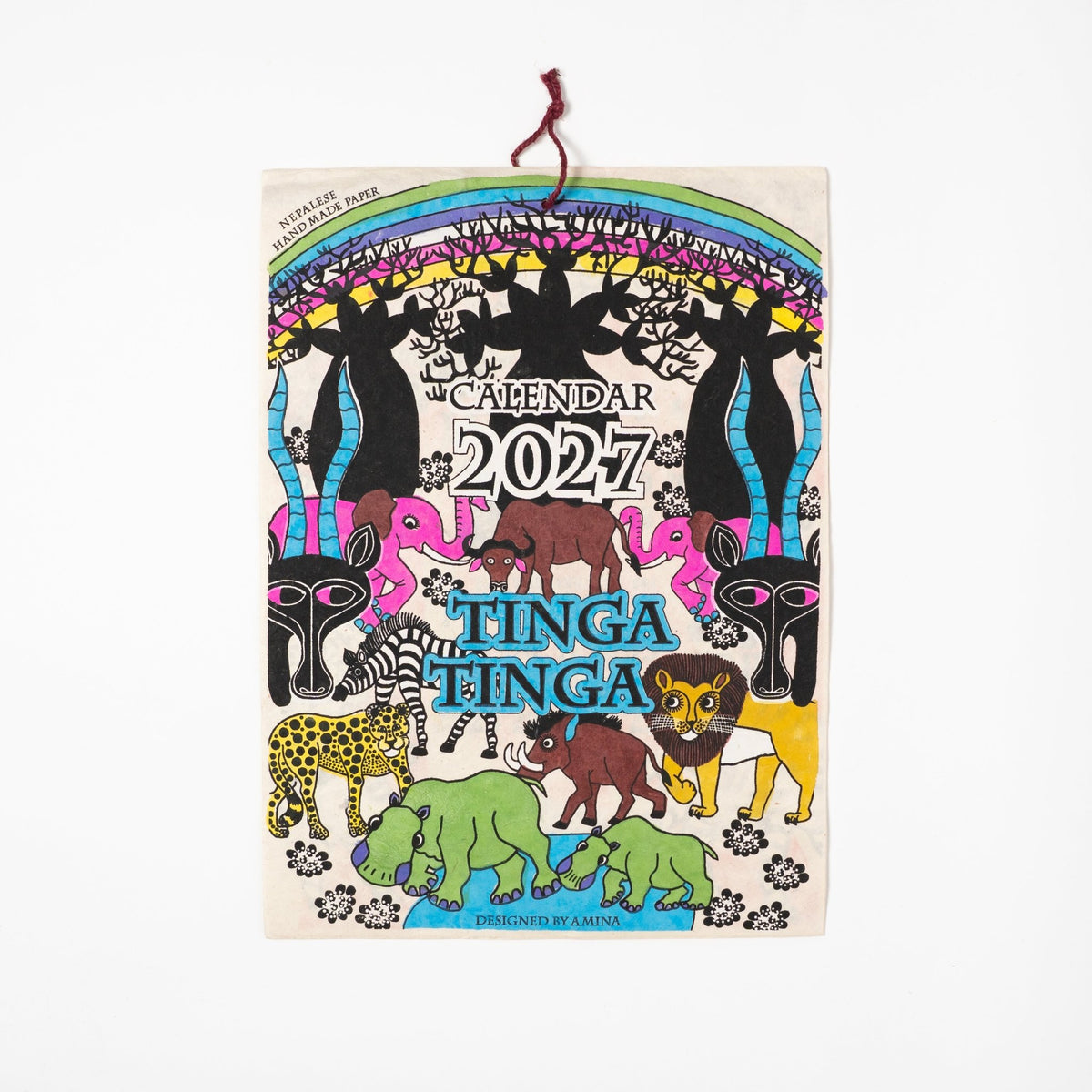 Tinga Tinga Wall Calendar 2027 / Amina Collection Co., Ltd. - bungu