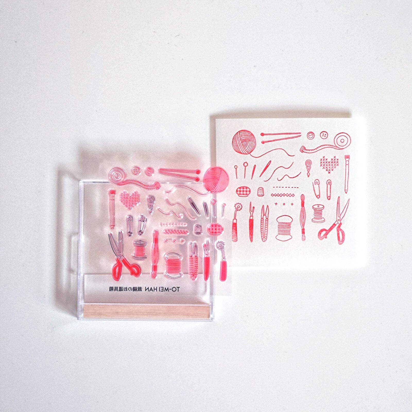 TO - MEI HAN Sewing Tool Box Clear Stamp / tri - gram - bungu