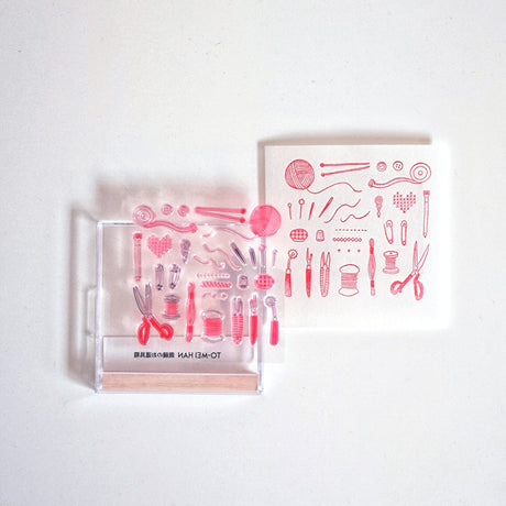 TO - MEI HAN Sewing Tool Box Clear Stamp / tri - gram - bungu