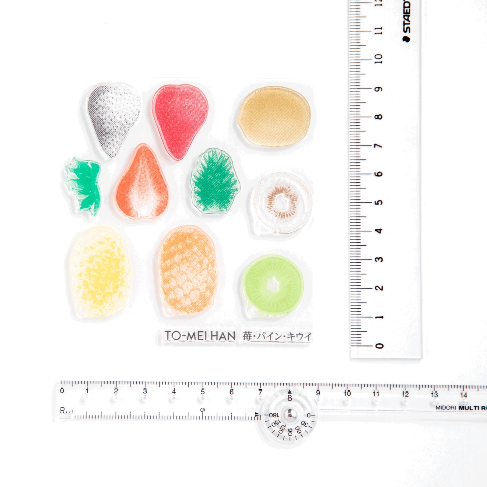 TO - MEI HAN Strawberry, Pineapple, Kiwi Clear Stamp / tri - gram - bungu