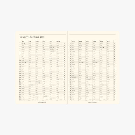 TODAY B7 Weekly Planner 2027 / TOUCH & FLOW - bungu