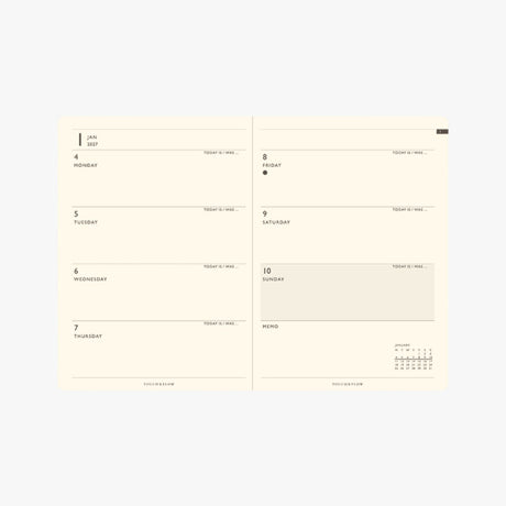 TODAY B7 Weekly Planner 2027 / TOUCH & FLOW - bungu