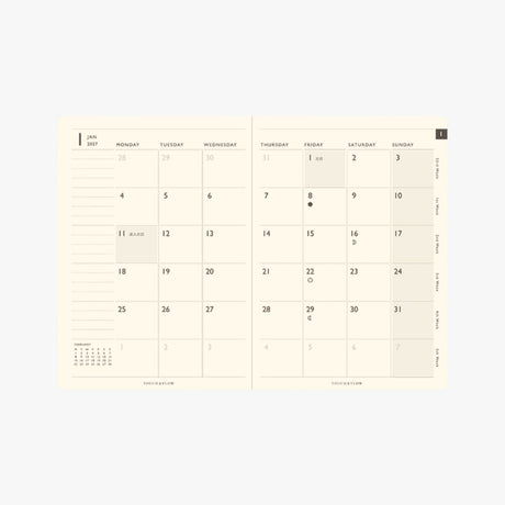 TODAY B7 Weekly Planner 2027 / TOUCH & FLOW - bungu