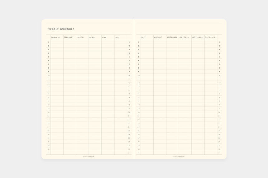 TODAY Monthly Free Diary B6 / Touch & Flow - bungu