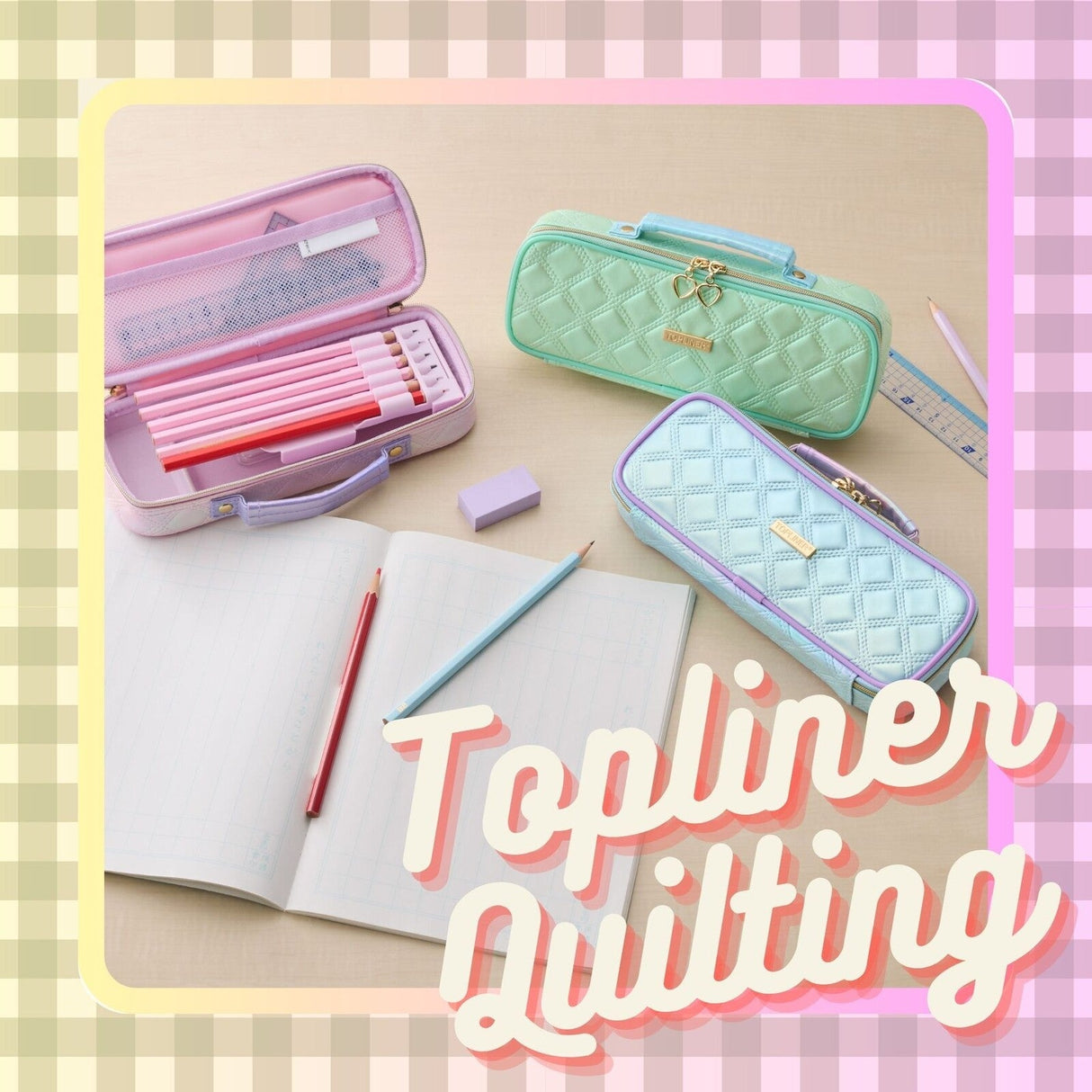 Top Liner Quilted Pen Case / Raymay Fujii - bungu