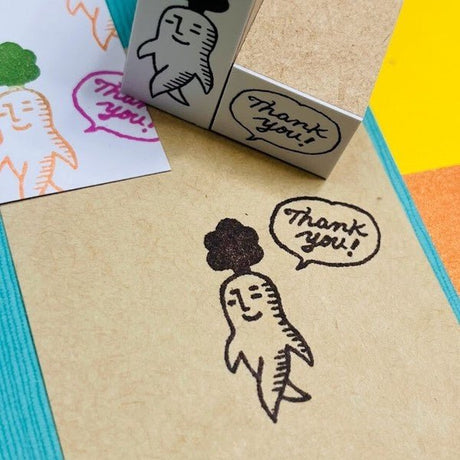 Tottoko Carrot Wood Stamp Set / Morita Inbou - bungu