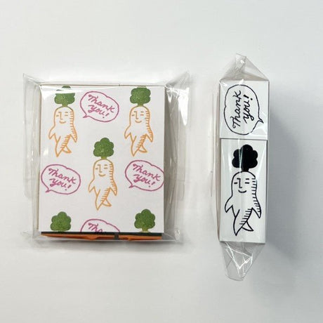 Tottoko Carrot Wood Stamp Set / Morita Inbou - bungu