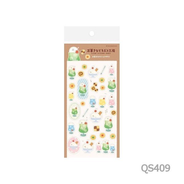 Transparent Sticker Sheet Okashi na Doubutsu Kobo / Furukawashiko - bungu