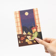 "Tsukimi Tunes" Washi Postcard by Angelyn / Bungu - bungu