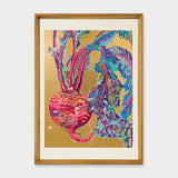 [Limited] Art Touch Yuko Kurihara A3 Art Poster with Teak Frame / TOUCH & FLOW