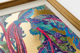 [Limited] Art Touch Yuko Kurihara A3 Art Poster with Teak Frame / TOUCH & FLOW