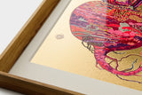 [Limited] Art Touch Yuko Kurihara A3 Art Poster with Teak Frame / TOUCH & FLOW