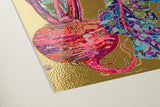 [Limited] Art Touch Yuko Kurihara A4 Art Poster with Teak Frame / TOUCH & FLOW