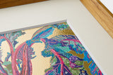 [Limited] Art Touch Yuko Kurihara A4 Art Poster with Teak Frame / TOUCH & FLOW