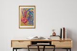 [Limited] Art Touch Yuko Kurihara A3 Art Poster with Teak Frame / TOUCH & FLOW